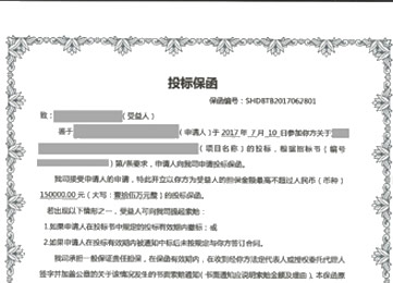 【案例】公司投标保函